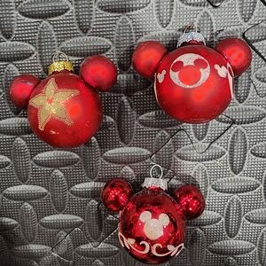 Red Disney  Mickey Mouse Christmas Ornaments